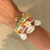 Colorful Ocean Style Hand Chain Sweet Bohemia Bracelet Set Trendy Starfish Shell Bracelet  Beach