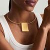 Accessories retro popular irregular geometric collar metal jewelry personality high sense fashion versatile