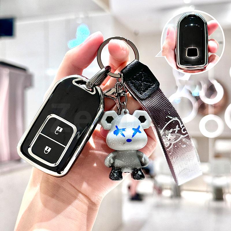 Auto Shell Fob Keychain Keyless For Honda Br-V Vezel Jazz Freed Pilot Accord Civic 8 10 11 Th Gen Hr-V Cr-V Car Key Cover Case