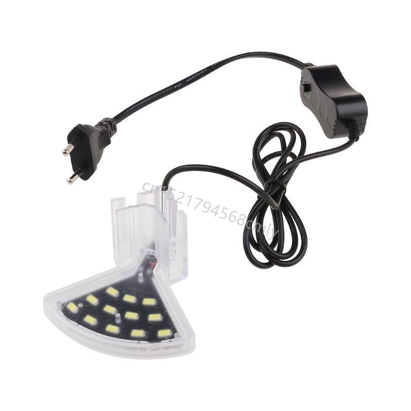 Aquarium Lights Small LED Clip Lamp for Fish Tanks with Separate Power 5W 12 Beads High Brightness White Lighting 6XDE