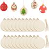 10/20Pcs Christmas Wooden Slices DIY Christmas Tree Hanging Pendants Decoration For Kids DIY Craft  Christmas Ornaments