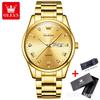 OLEVS 5563 Luxury Quartz Watch for Men Waterproof Sports Luminous Stainless Steel Date Mens Wristwatches Clock Relogio Masculino