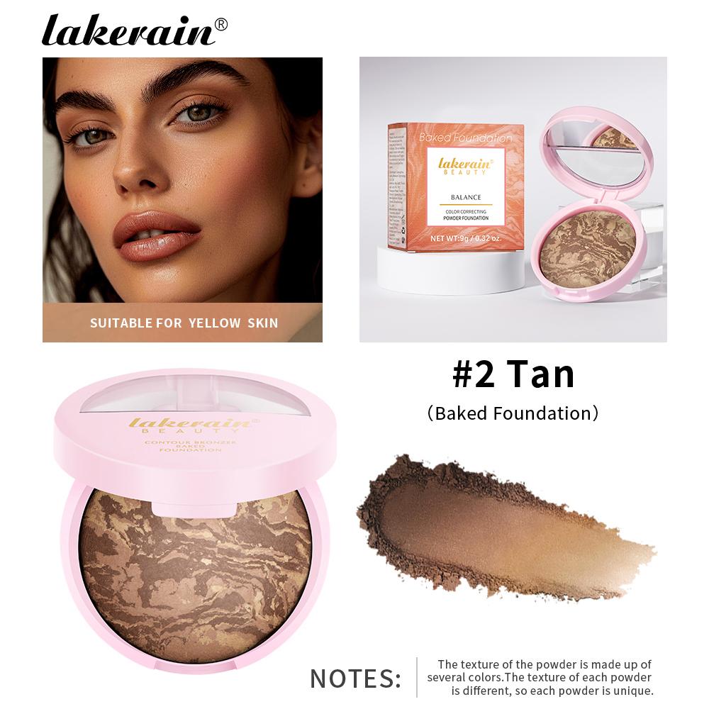 Matowy Podkład do Twarzy Bronzer Prasowany Puder Kompaktowy Długotrwały Kontrola Oleju Półprzezroczysty Sypki Puder Utrwalający do Makijażu Twarzy