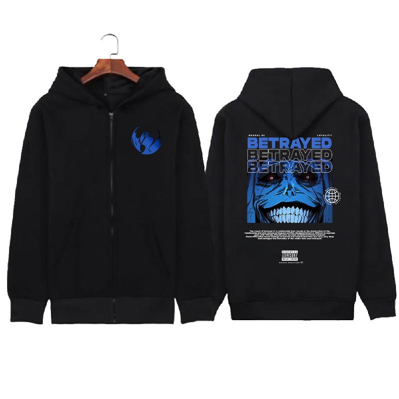 Anime Solo Leveling Sung Jin-Woo Cool Printed Hooded Men Women Manga Zip Up Hoodies Oversized Sweatshirt Harajuku Zipper Jacket