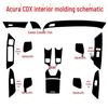 Acura RDX CDX Carbon Fiber Center Console Gear Wrap Stickers