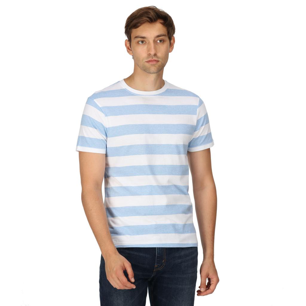 Regatta Mens Ryeden Striped Coolweave T-Shirt