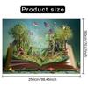 2D Enchanted Storybook Backdrop with Fairies & Butterflies Party Photo Booth Background