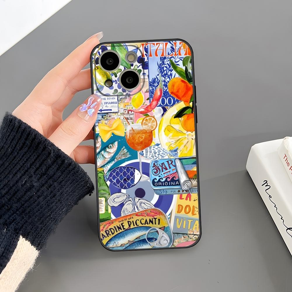 Sardines Canned Fish Phone Case For iPhone 18 16 Plus 15 14 Pro Max 13 Mini 11 12 Xr X Xs 6 7 8 SE Plus Back Cover