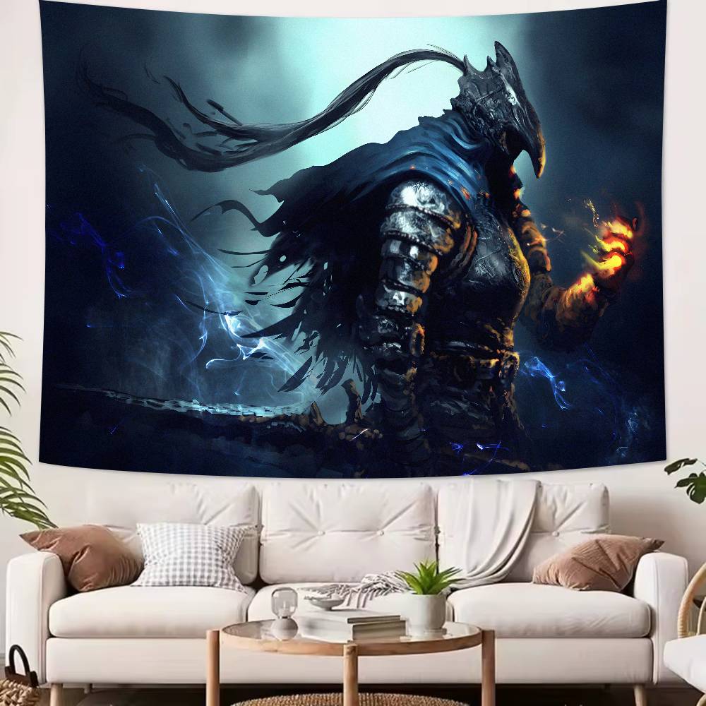 TOP Soul Like Action Game Cool Soul Dark AArtoriasS Knight the AAbysswalkerS Large Tapestry Wall Rugs Dorm Art Home Decor Wall