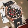 POEDAGAR Luxury Watch For Men Date Chronograph Luminous Waterproof Silicone Male Watch Fashion Sports Quartz Men's Watches