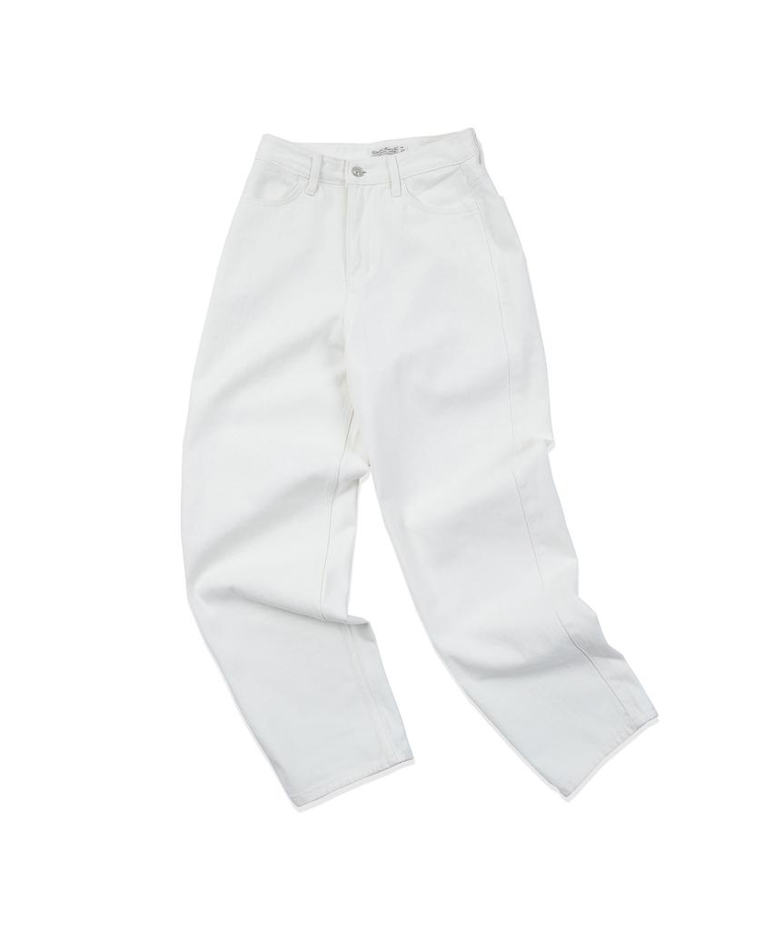 COTTON BELL Cotton Tapered Pants - White