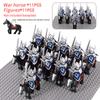 MOC Medieval Rohan Knights Soldiers Guard Army Lotr Cavalier Action Figures Mini Bricks Building Blocks DIY Toys for Kid Gifts