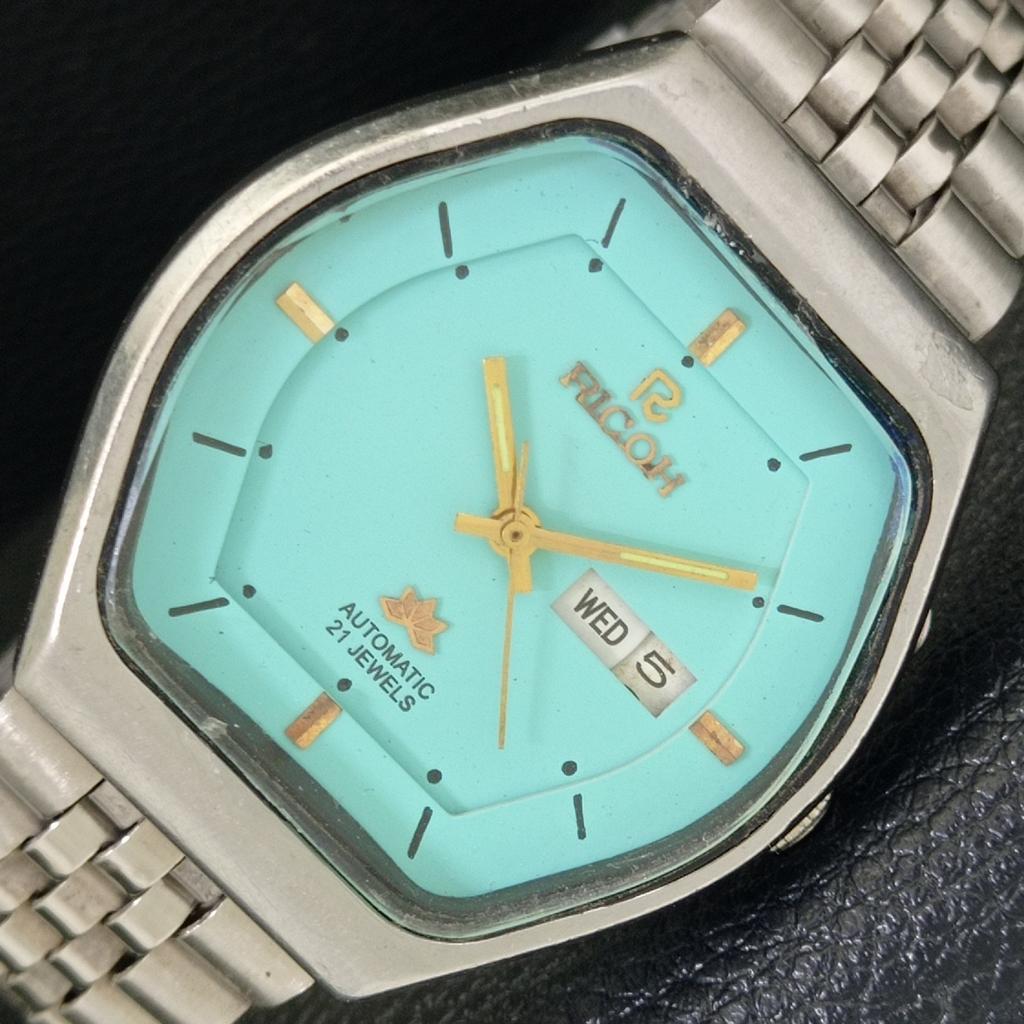 

ОРИГИНАЛЬНЫЕ ВИНТАЖНЫЕ АВТОМАТИЧЕСКИЕ ЧАСЫ RICOH R31 ЯПОНИЯ МУЖСКИЕ ЦИФЕРБЛАТ МОРСКОЙ ВОЛНЫ a500627-5 R153-a500627