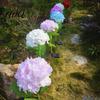 Solar Powered Garden Lights Fairy Hydrangea Light LED Outdoor Stake Lights Waterproof Decorative Tree Artificial Flower Light for Path Yard