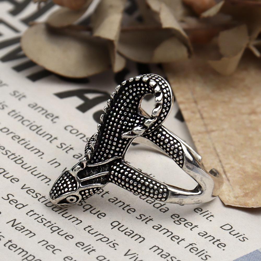 Retro Lizard Men's Ring Hip-hop Domineering Trendy Jewelry