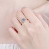 VENTFILLE 100%   CopperMoissanite Ring Diamond 0.3/1CT D Color For Women Engagement Wedding Band Jewelry