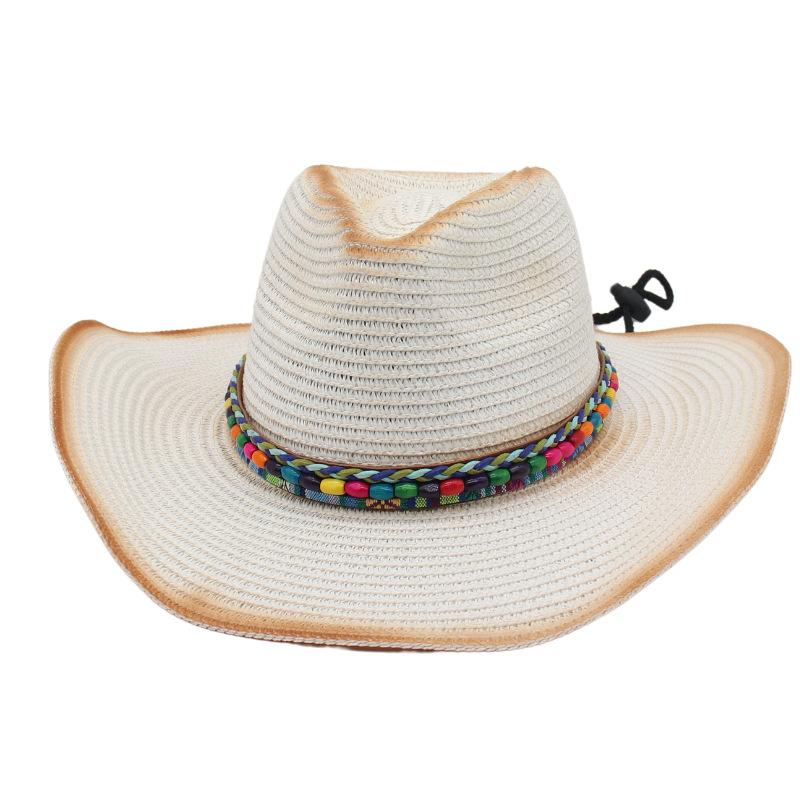 Cross-Border Korean Version Of Men'S And Women'S Top Hats, Jazz Hats, Sunshade Beach Breathable Sunscreen Hats, Cross-Border Warped Edge Panama