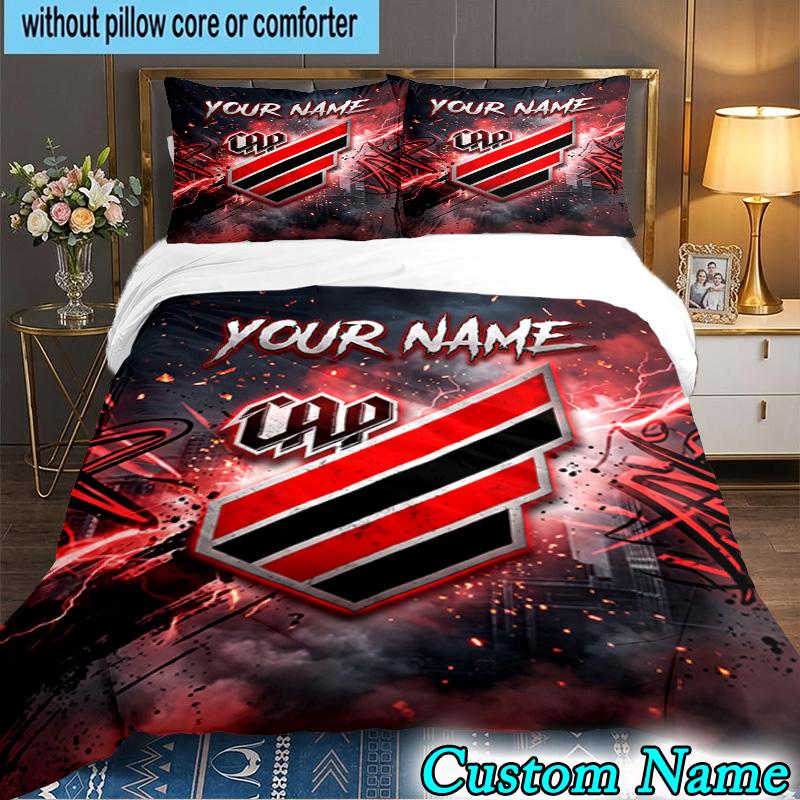 Custom Name Athletico Football 3PCS Bedding Set For Bedroom Dormitory,Including 1pc Duvet Cover And 2pcs Pillowcases Large size Fan gift