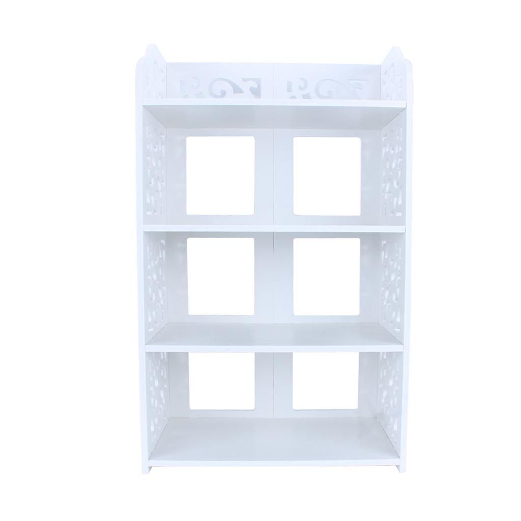 4 Tiers White Hollow Out Shoe Rack Stand Storage Organiser Shelf