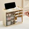 Plastic Desktop Storage Box Drawer Type Large Capacity Stationery Storage Box Dustproof Multi-Layer Makeup Organizer for Home