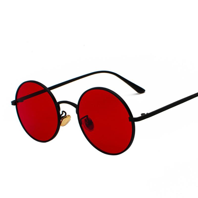 Sunglasses Personality Round Frame Men Punk Style Harajuku Style Metal Fashion Retro Women Korean