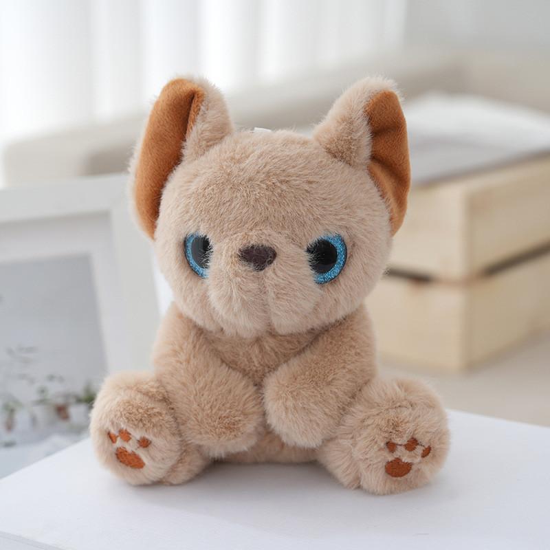 Adorable Realistic Cat Plush Keychain Soft Cartoon Stuffed Animal Doll For Bags