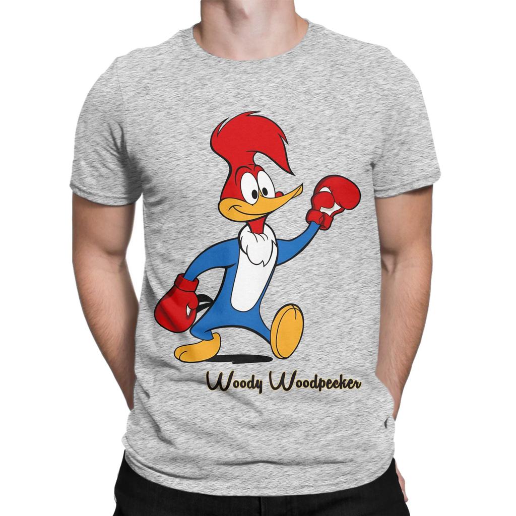Woody Woodpecker Boxen Lustiges Grafik-T-Shirt 100% Baumwolle Woody Woodpecker T-Shirts Oberteile Für Unisex