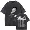 Vintage Washed MGK Lost Americana Tour  Print Tshirt Men Women Harajuku High Quality Fashion Oversized  T Shirts