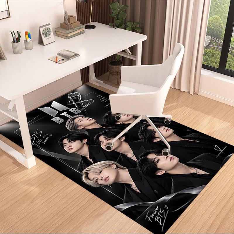 Bts Forever Bulletproof Carpet For Playroom Bedroom Living Room Sofa Home Decor Kids Game Area Rug Nonslip Floor Mat
