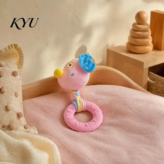 Boredom Buster Toys for Home Squeaky Dog Chew Toy, Rubber Ring with Stuffed Puppy, Safe TPR Material Pet Supplies Interactive Fetch Tug Toy Aggressive