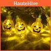 Enchanting Halloween Led String Lights Featuring Whimsical Pumpkins Spiders Skeletons For Festive Window Decor