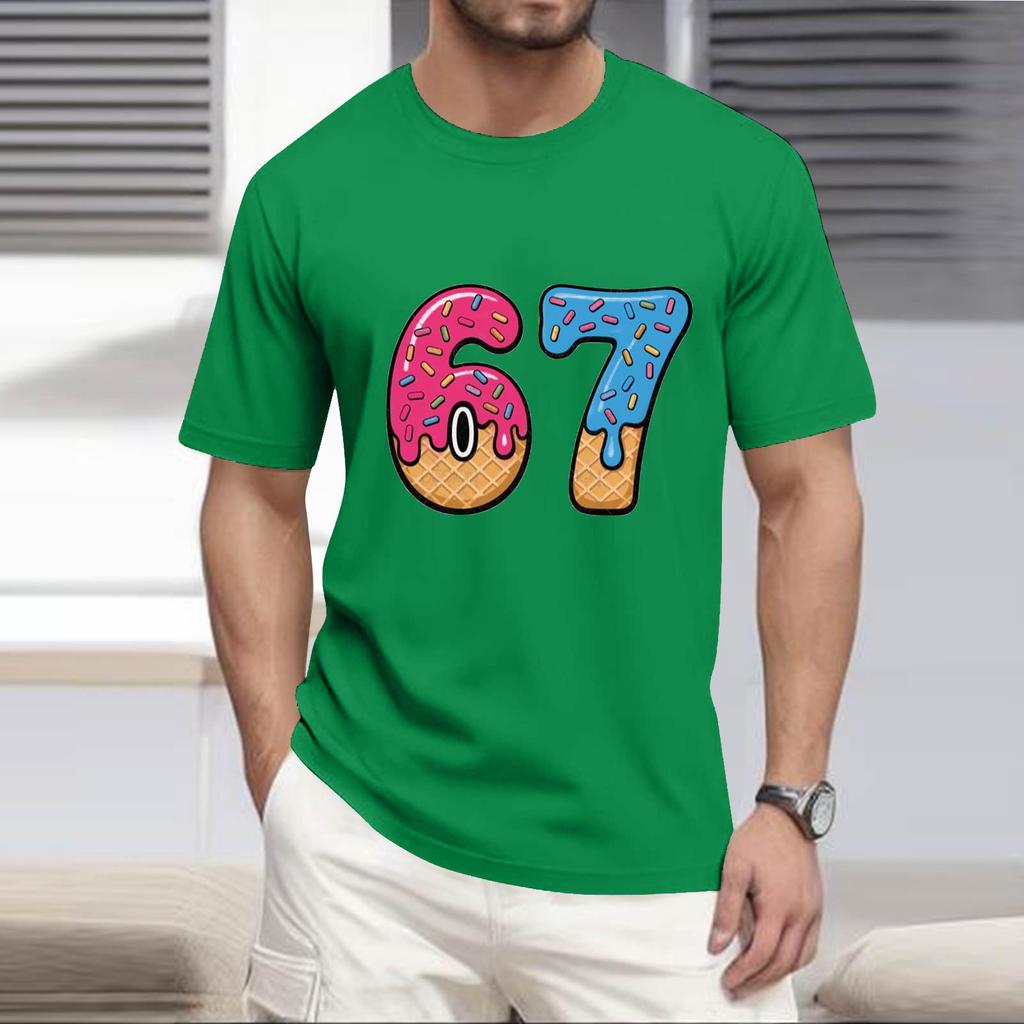 Men'S Fashionable T-Shirt, Street Casual Short Sleeved Clothing