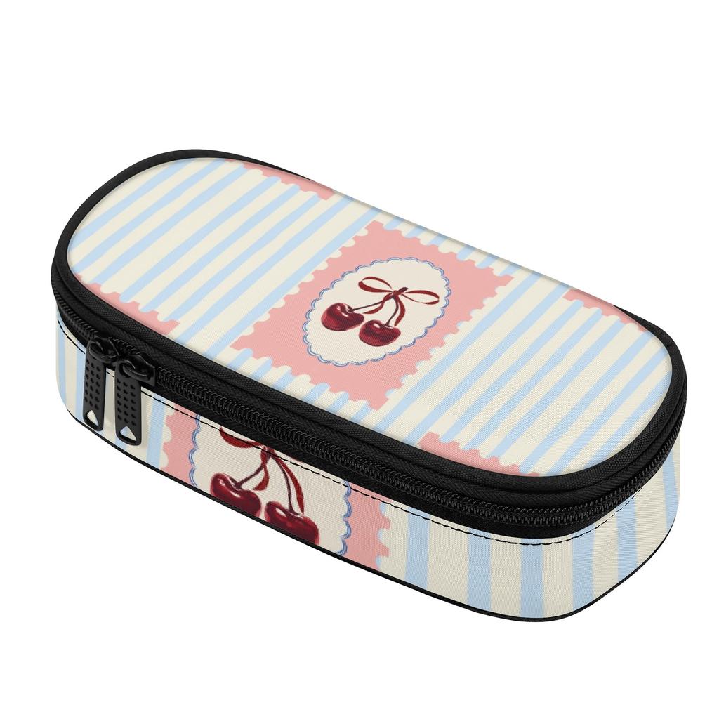 Pen Case Zipper Closure Spacious Storage 300D Polyester with Mesh Divider Pen Holders and Large Main Compartment for Students