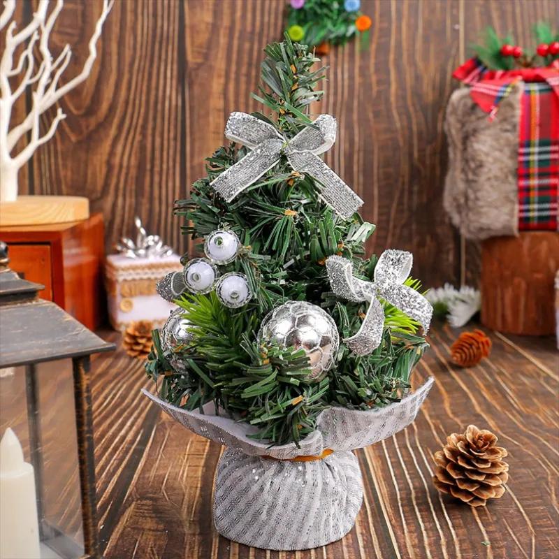 20cm Mini Christmas Tree Desk Table Decor Small Party Ornaments Gift Home Decoration Party DIY Festival Supplies