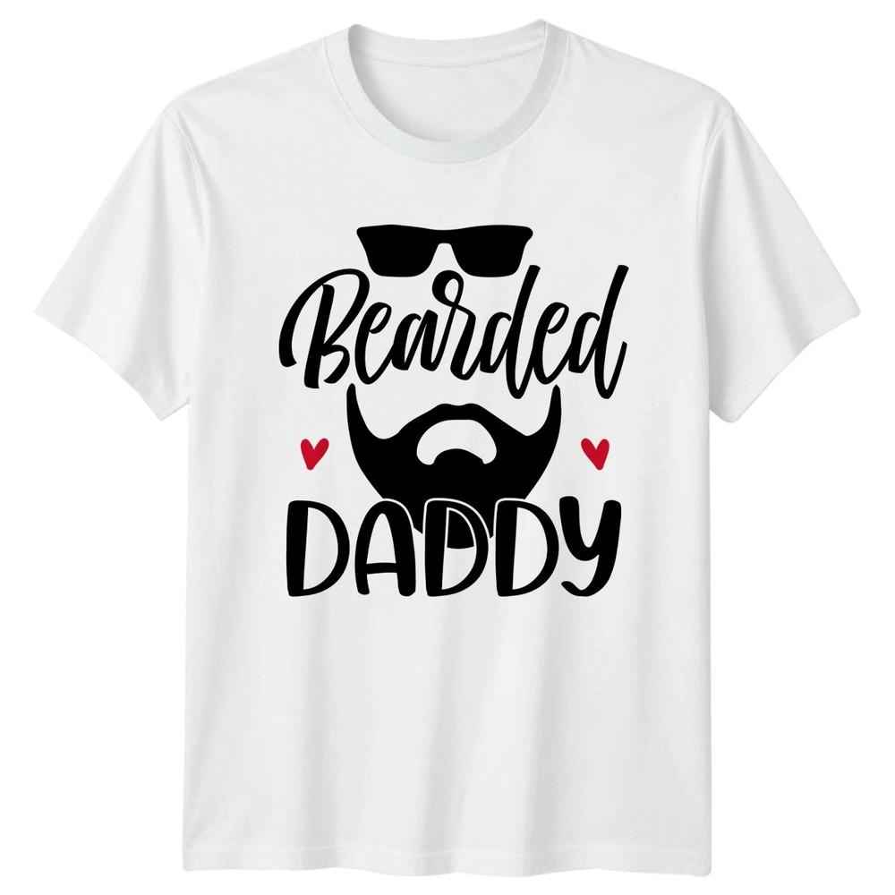 Bearded Daddy Unisexs TShirt Bearded Dad Fathers Day Gift For Him S