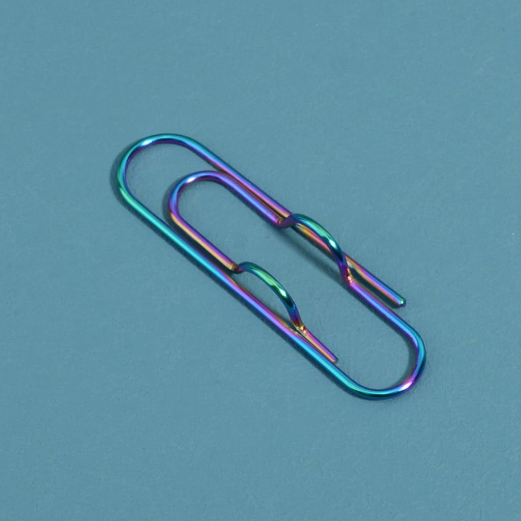 Iridescent Metal Pen Clip - Creative Stylish Portable Notebook Journal Accessory Office School Stationery Clip School Supplies
