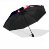 1pc Music Notes Heart Automatic Open/Close Umbrella - Compact Travel Umbrella with 8-Rib Durable Frame, Lightweight & Portable Design z55