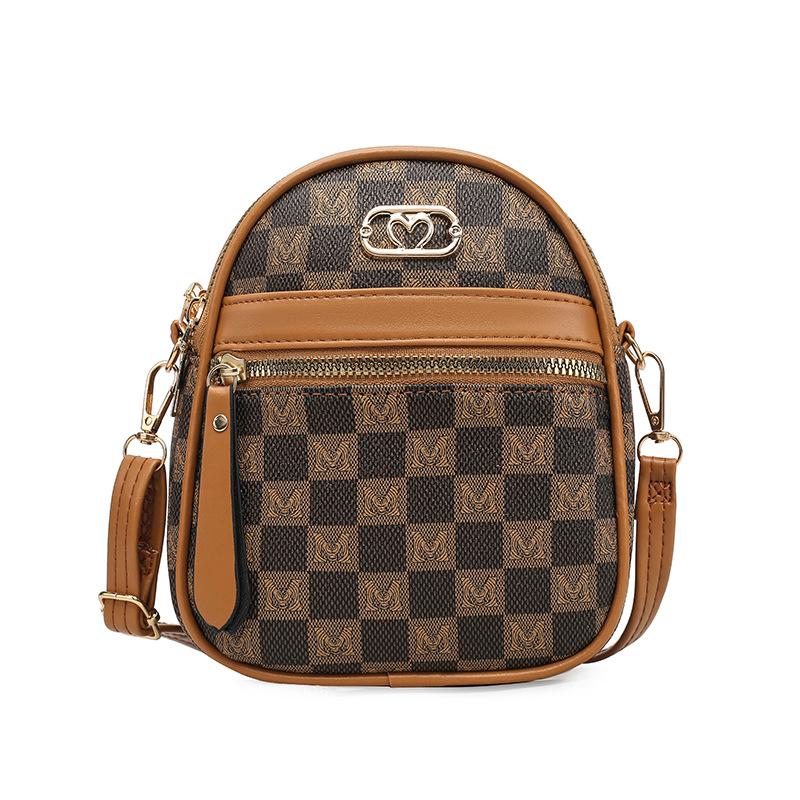 Muttertag Damen Handy-Tasche mit großem Bildschirm Neue Umhängetasche mit Doppelreißverschluss Neue bedruckte Schultertasche Mode