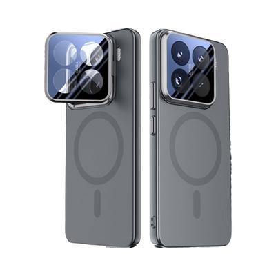 Suitable for Xiaomi 15pro Mobile Phone Case Matte Lens Bracket Xiaomi Full Coverage 15 Anti-fall Magnetic Suction Por Simple Men