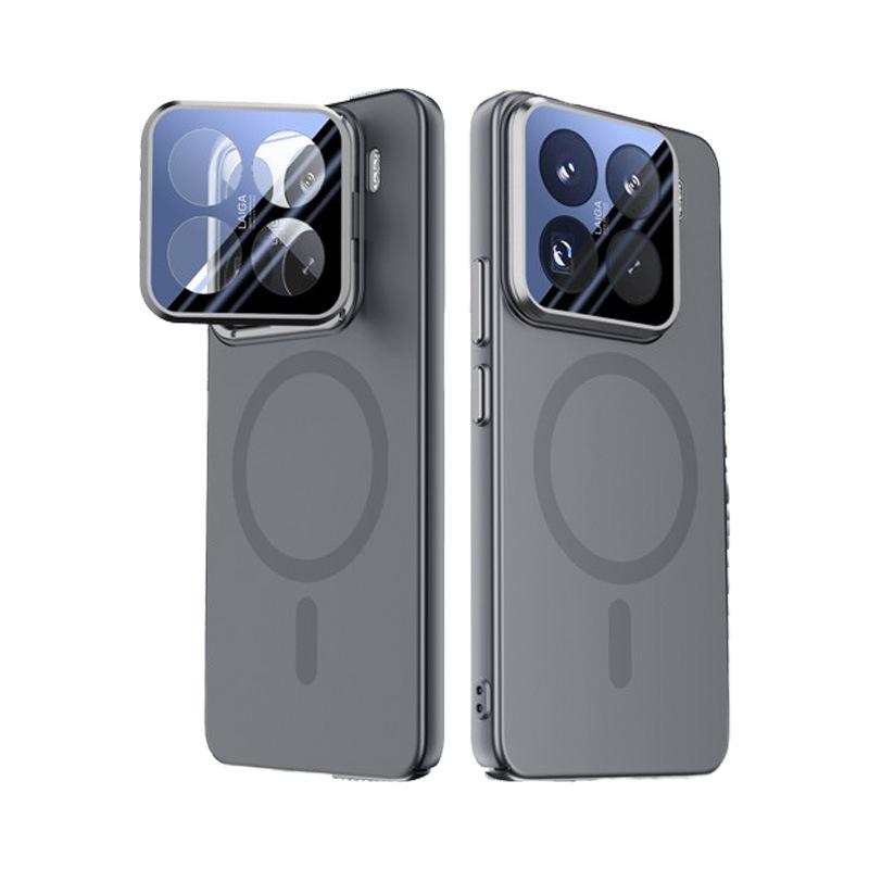 Suitable for Xiaomi 15pro Mobile Phone Case Matte Lens Bracket Xiaomi Full Coverage 15 Anti-fall Magnetic Suction Por Simple Men