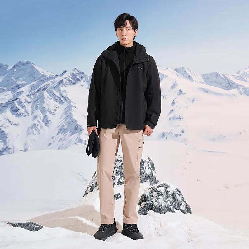 TOREAD Men's 3-in-1 Outdoor Warm Shell Jacket with Fleece Liner