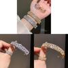 Elegante Bracciale Geometrico a Doppio Strato con Placcatura Oro e Argento per Accessori Donna