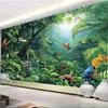 2D Rainforest Parrot Backdrop Cloth Tropical Green Forest Photography Background