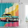 Car Cartoon Shower Curtain Waterproof Bathroom Curtain Bathroom Partition Curtain Universal Home Decor Ins Style
