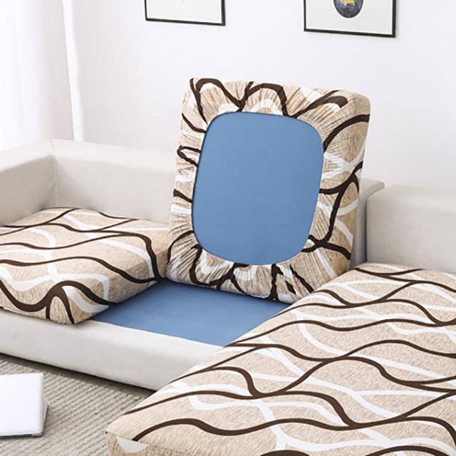 Printed Stretch Sofa Seat Cushion Cover L-shaped Corner Couch Sofa Slipcover for Living Room Wedding Elastic Seat Cushion Cover