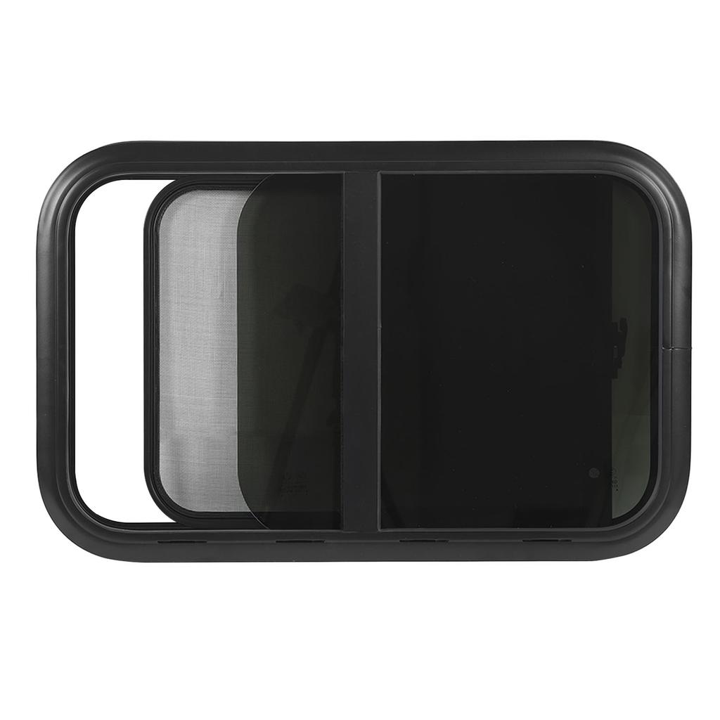 RV Sliding Window L800 H450mm Tempered Glass UV Resistant Insect Screen for Trailer Marine Camper for 26‑31mm 1‑1.2in