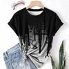 Fashion Casual Sports Women's T-shirt Summer Round Neck Outdoor Girl Short Sleeve Tees Top Pullover