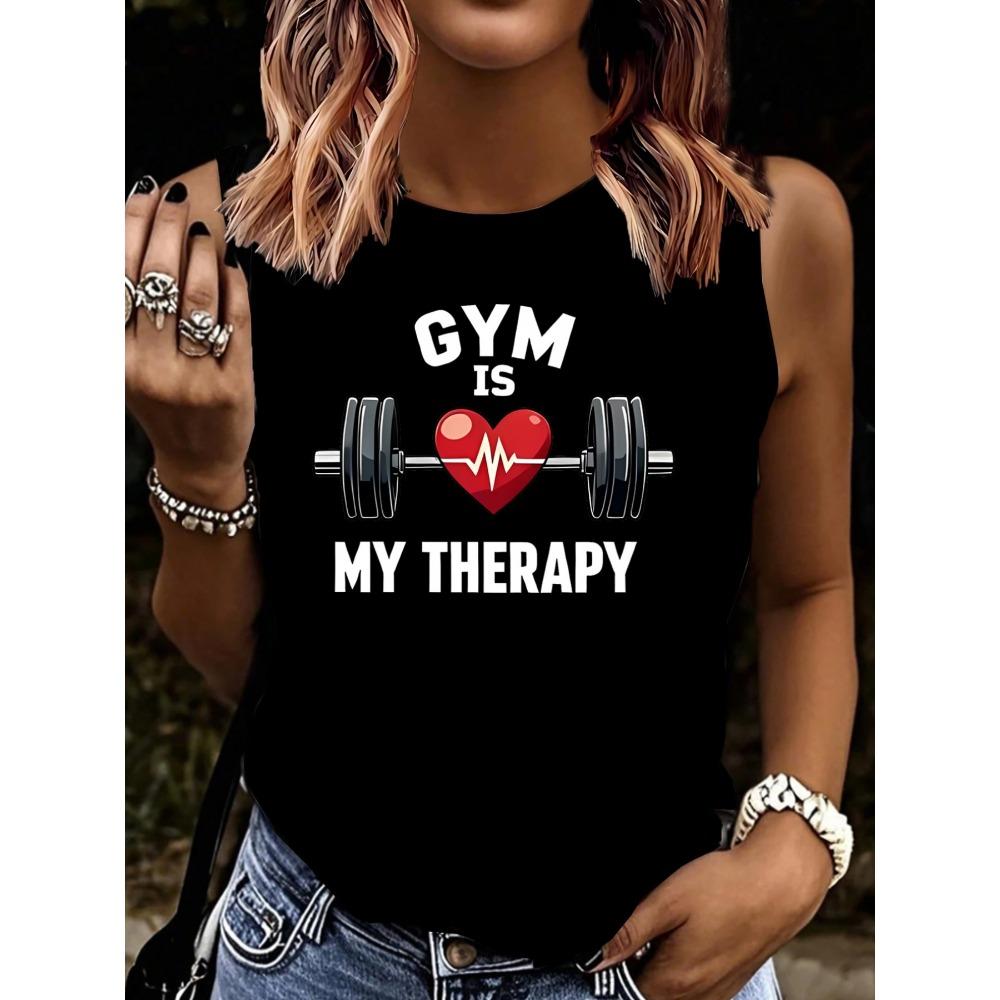 Women s round neck vest, street style minimalist sleeveless T-shirt S