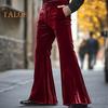Men's Bell Bottom Velvet Pants Retro Style 70s Disco Outfit Casual Loose-Fit Party Street Flared Trousers for Daily Street Office Parties