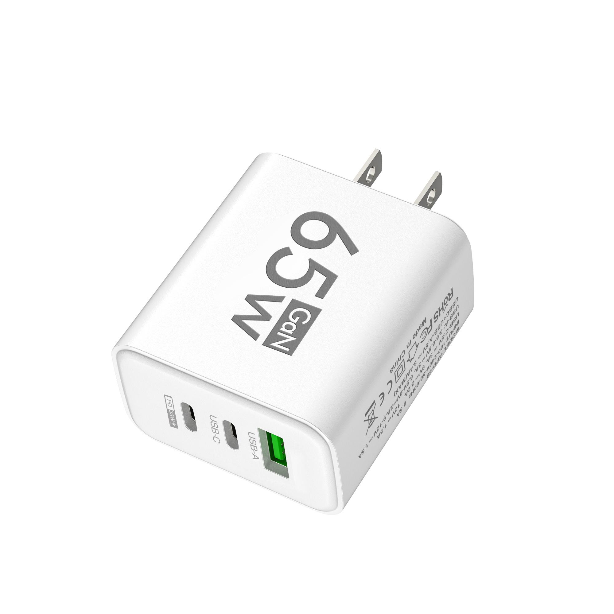

Быстрое зарядное устройство GaN 3 порта USB C Зарядное устройство EU US PD 3.0 Быстрая зарядка Настенный адаптер для телефона для iPhone 15 Xiaomi Samsung US Plug White